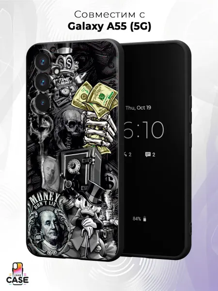 Samsung Чехол на Galaxy A55 (5G) с принтом Скрудж Макдак
