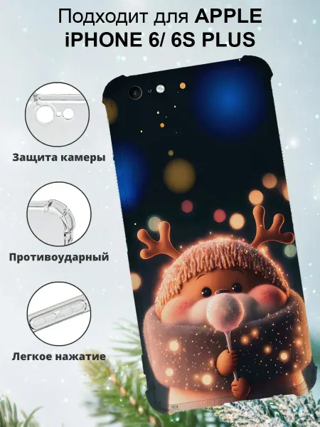 CaseNova Чехол на iPHONE 6 6s PLUS силиконовый с принтом новогодний
