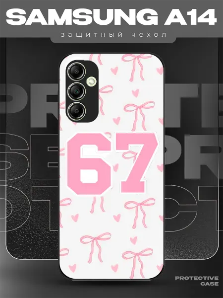 MeowCase Чехол на Samsung A14 с принтом сикс севен 67