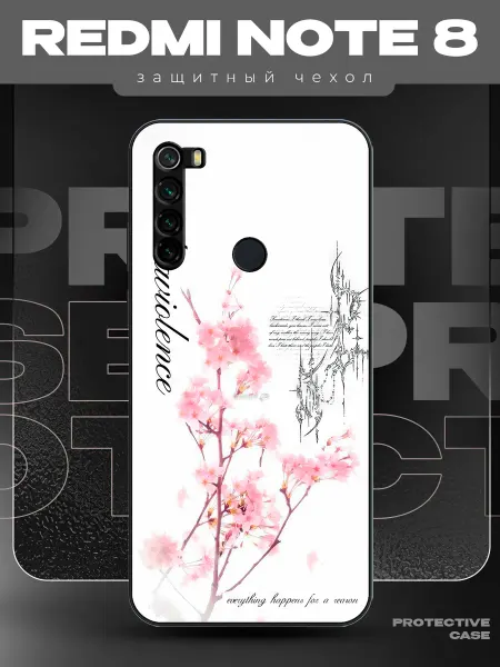 MeowCase Чехол на Redmi Note 8 с принтом у2к сакура