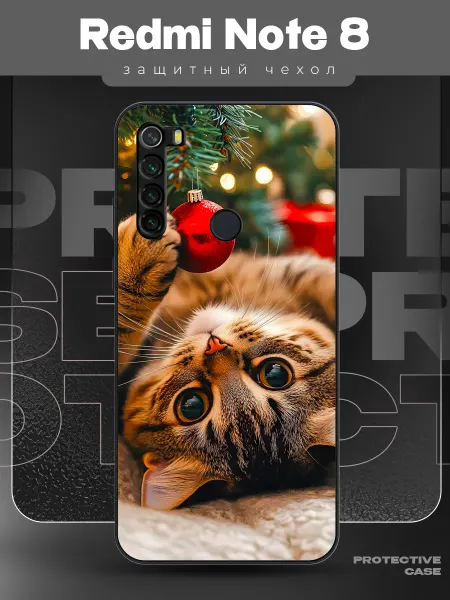MeowCase Чехол на REDMI NOTE 8 новогодний с принтом