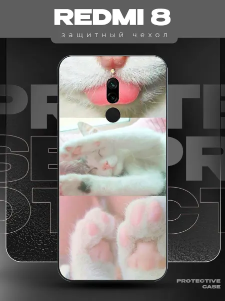MeowCase Чехол на Redmi 8 с принтом c милым котиком