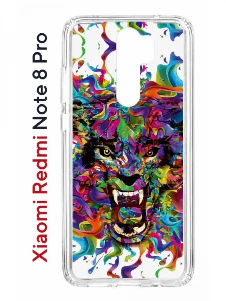 КRUЧЕ Чехол Redmi Note 8 Pro с рисунком, принтом с защитой камеры