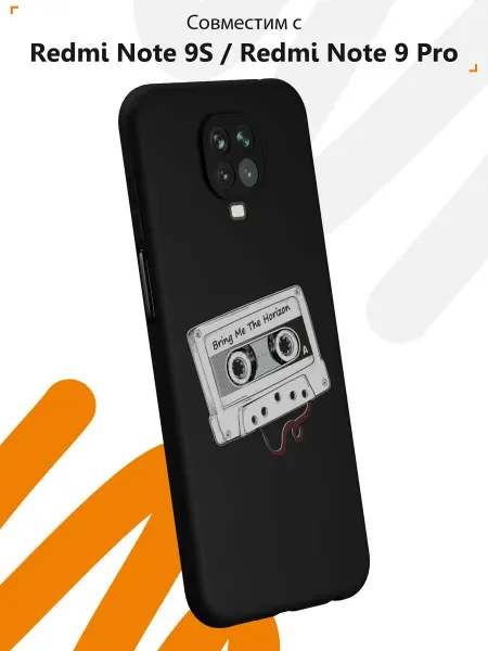 Мобилиус Чехол на Redmi Note 9S и 9 Pro с принтом Кассета
