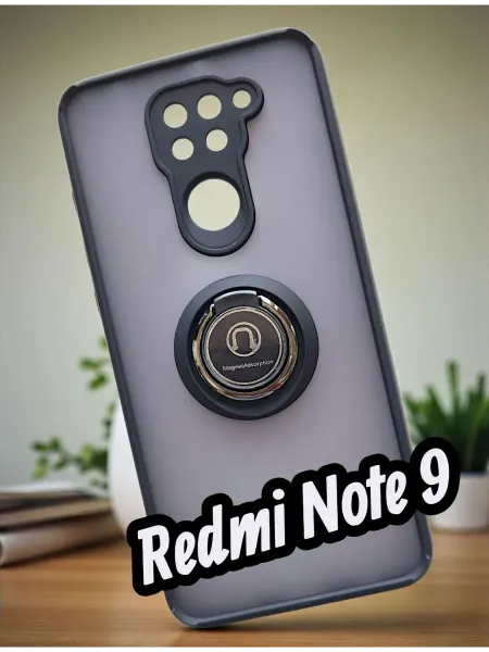 ELNAZ COVER Чехол на Xiaomi Redmi Note 9 противоударный с кольцом