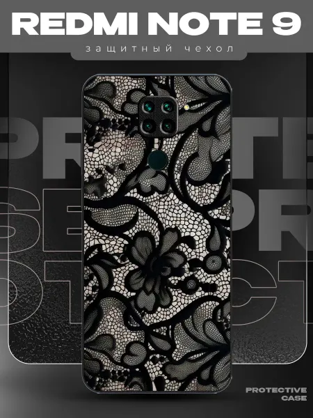 MeowCase Чехол на Redmi Note 9 с принтом y2k кружева
