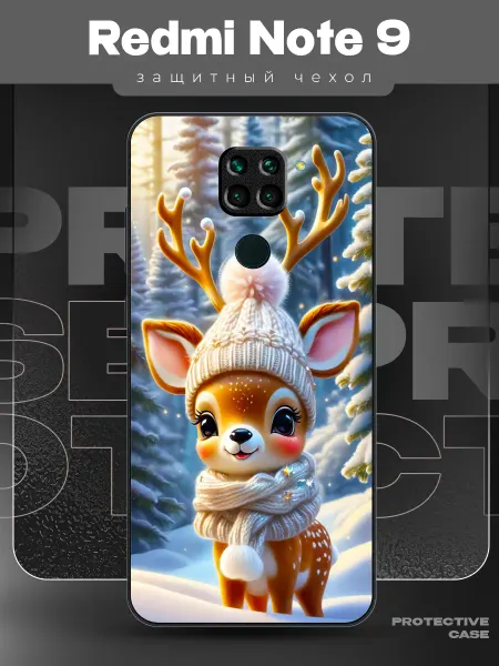 MeowCase Чехол на REDMI NOTE 9 новогодний с принтом