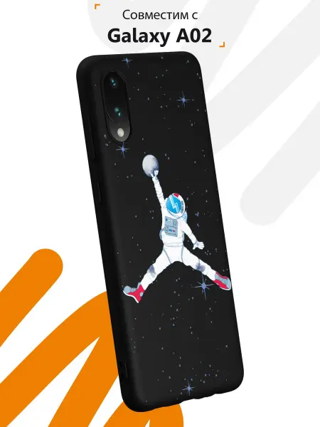 Мобилиус Чехол на Samsung A02 для Самсунг А02 с принтом Космос