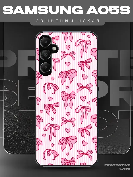 MeowCase Чехол на Samsung A05s с принтом бантики