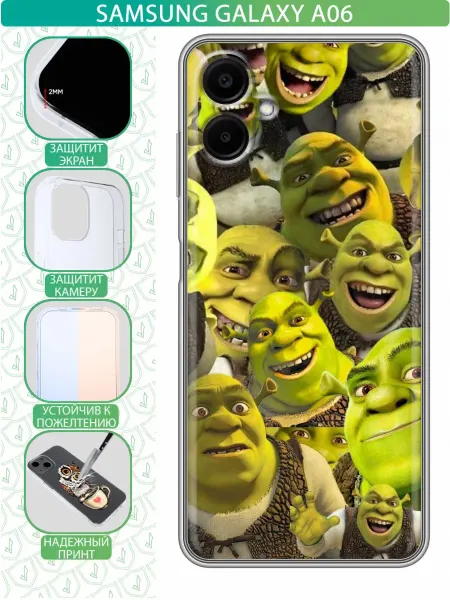 InThisCase Чехол на Samsung Galaxy A06 с принтом Шрек
