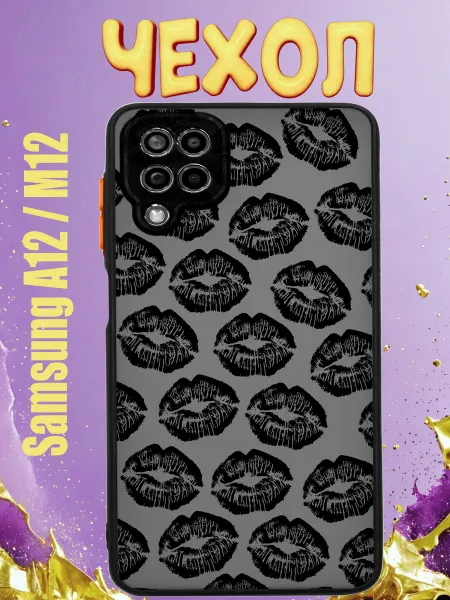 CoverCraze Чехол на Samsung A12 с принтом губы