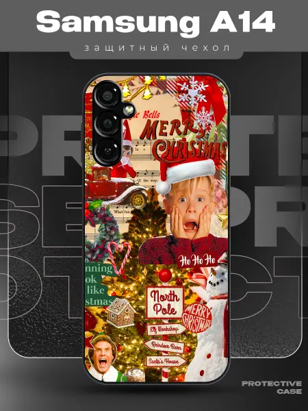 MeowCase Чехол на Samsung Galaxy A14 новогодний с принтом