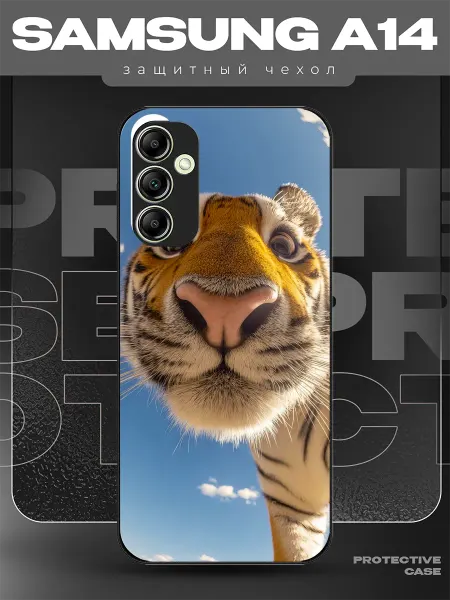 MeowCase Чехол на Samsung A14 с принтом мем прикол