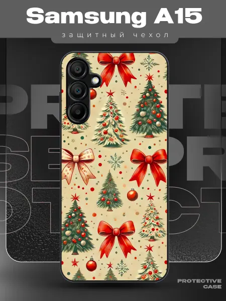 MeowCase Чехол на Samsung Galaxy A15 новогодний с принтом