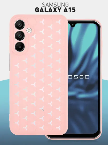 Rosco Чехол на Samsung A15 розовый текстурный