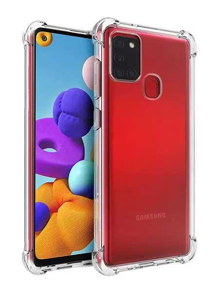 APG-T Чехол на Samsung Galaxy A21S прозрачный силиконовый бампер