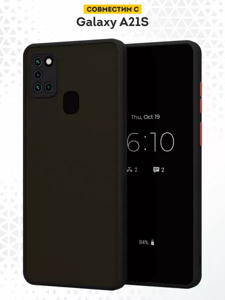 DesignOnCase Чехол бампер на Samsung A21S прозрачный однотонный
