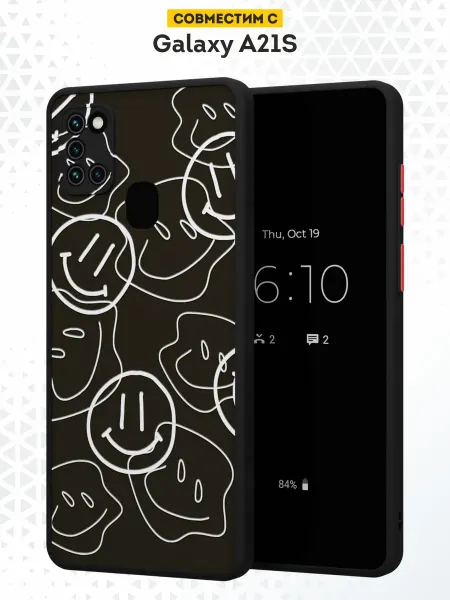 DesignOnCase Чехол бампер на Samsung A21S с принтом Смайл