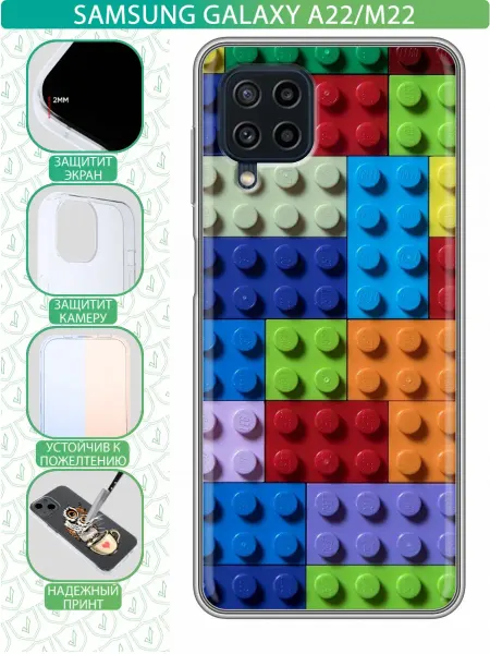 InThisCase Чехол на Samsung Galaxy A22 с принтом Лего