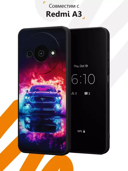 Мобилиус Чехол на Xiaomi Redmi A3 с принтом Ford Mustang