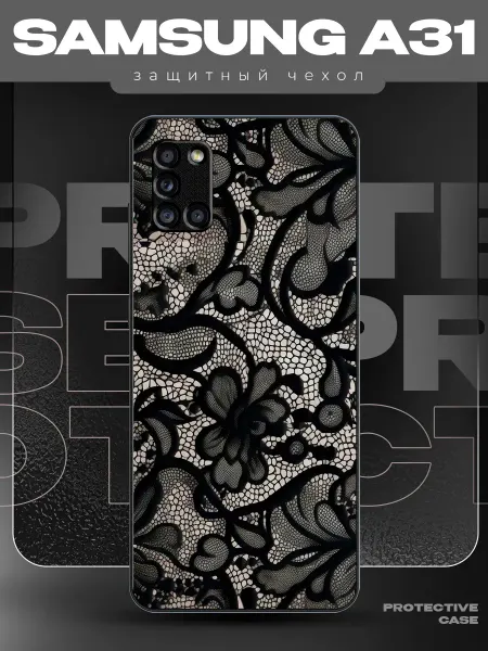 MeowCase Чехол на Samsung A31 с принтом y2k кружева