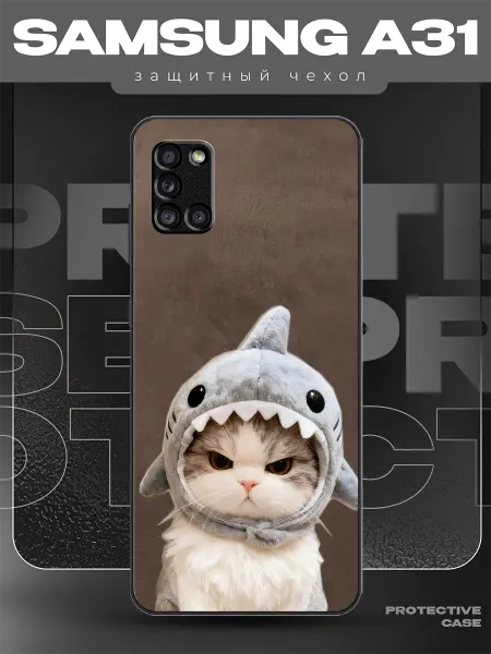 MeowCase Чехол на Samsung A31 с принтом мем прикол