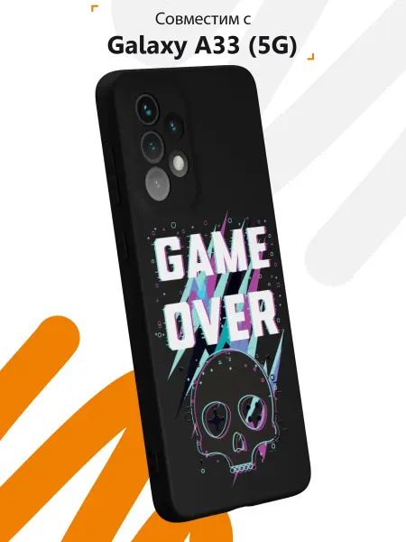 Мобилиус Чехол на Samsung A33 для Самсунг А33 с принтом Череп