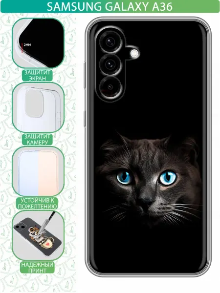 InThisCase Чехол на Samsung Galaxy A36 с принтом Кот