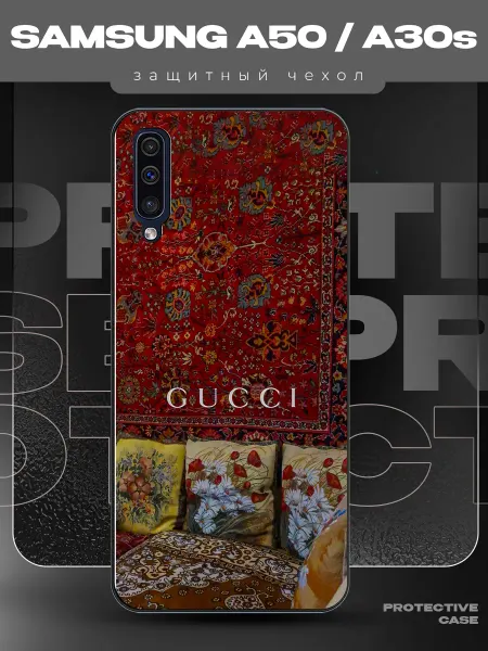 MeowCase Чехол на Samsung A50 с принтом Гуччи ковер