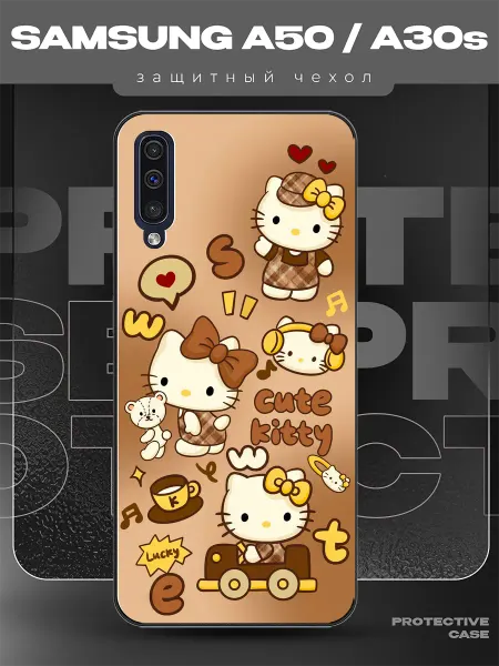 MeowCase Чехол на Samsung A50 с принтом хеллоу Китти