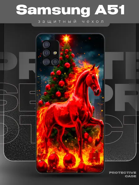 MeowCase Чехол на Samsung Galaxy A51 новогодний с принтом