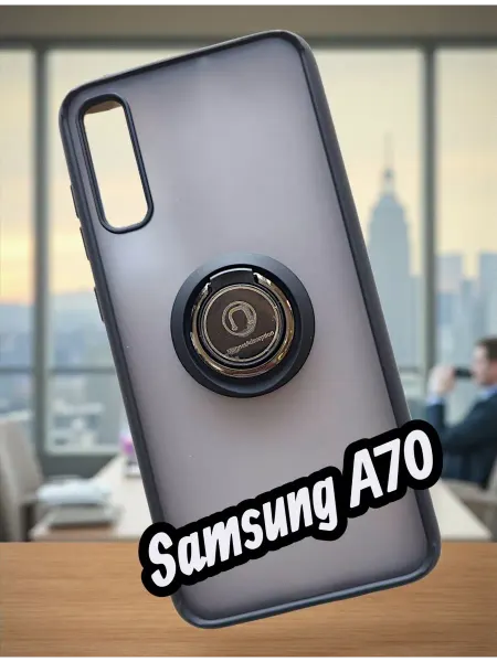 ELNAZ COVER Чехол на Samsung A70 противоударный с кольцом