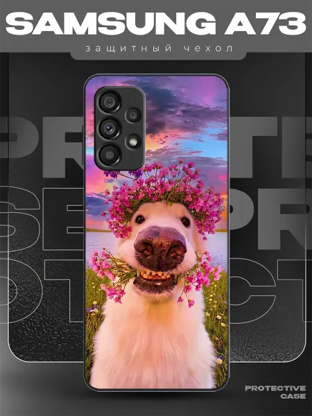 MeowCase Чехол на Samsung A73 с принтом мем прикол