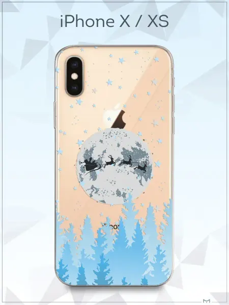 Мобилиус Новогодний чехол на Apple iPhone X XS