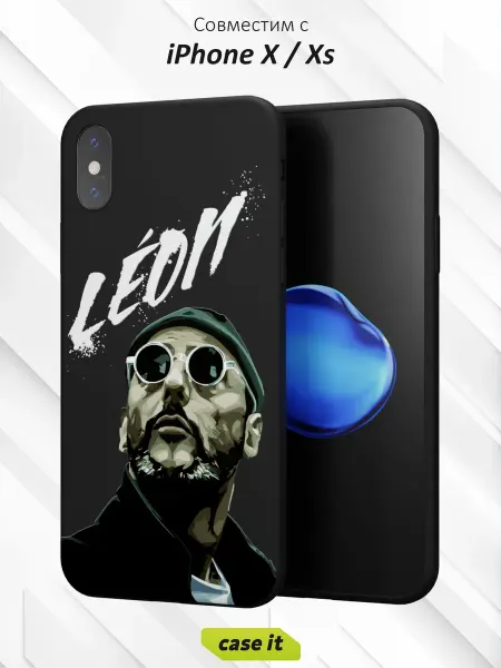Case it Чехол на iPhone X и XS с принтом Leon