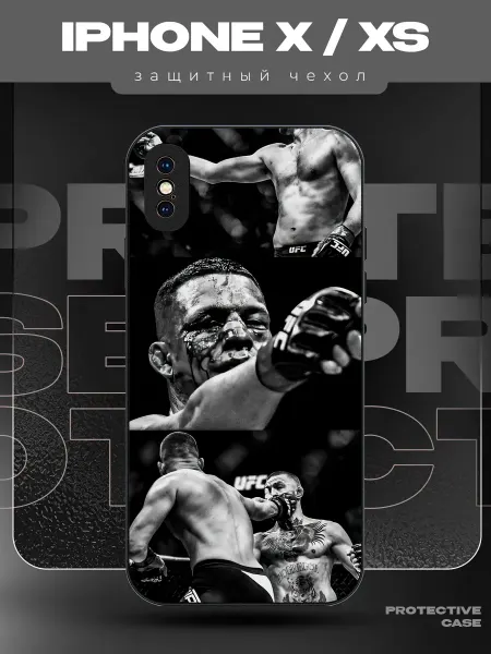 MeowCase Чехол на iPhone X с принтом ufc бокс