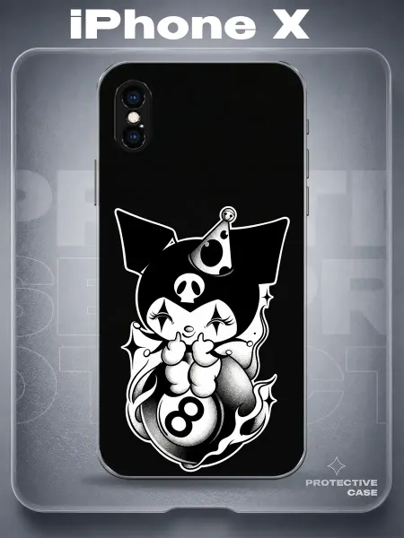 MeowCase Чехол на iPhone X с принтом Y2K куроми