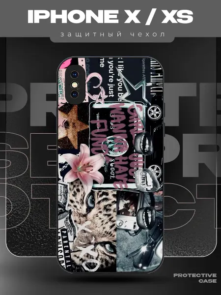 MeowCase Чехол на iPhone X с принтом y2k стиль