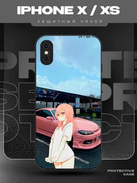 MeowCase Чехол на iPhone X с принтом аниме машина