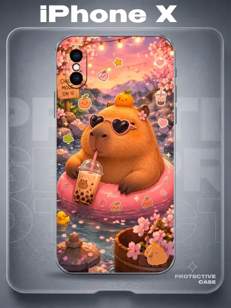 MeowCase Чехол на iPhone X с принтом капибара