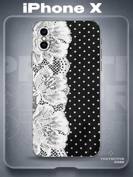 MeowCase Чехол на iPhone X с принтом кружева