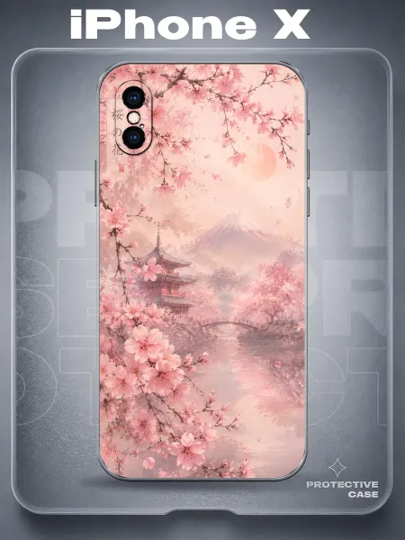 MeowCase Чехол на iPhone X с принтом сакура