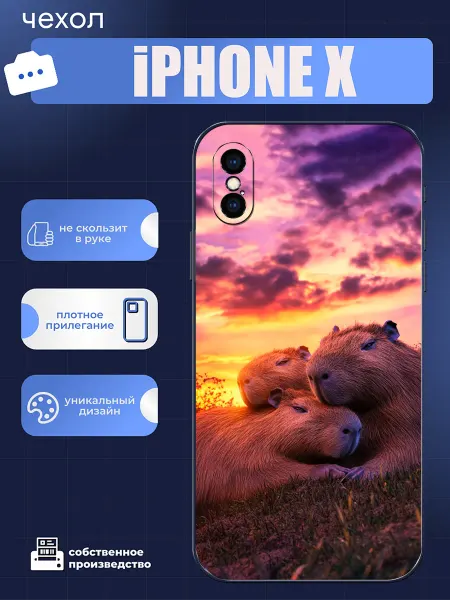 RusShop Чехол на iPhone X капибара