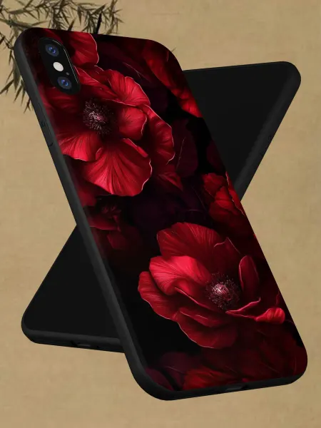 МобиСтиль Чехол на iPhone X и XS с принтом Цветы