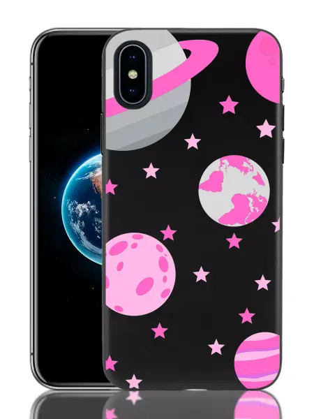 Чехол на iPhone X и XS с принтом рисунком
