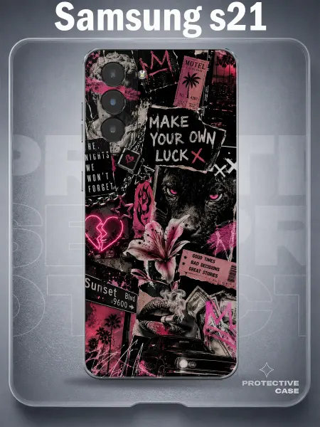 MeowCase Чехол на Samsung S21 с принтом y2k swag pinterest