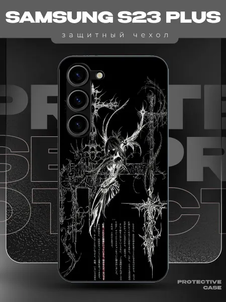 MeowCase Чехол на Samsung S23 Plus с принтом y2k черный