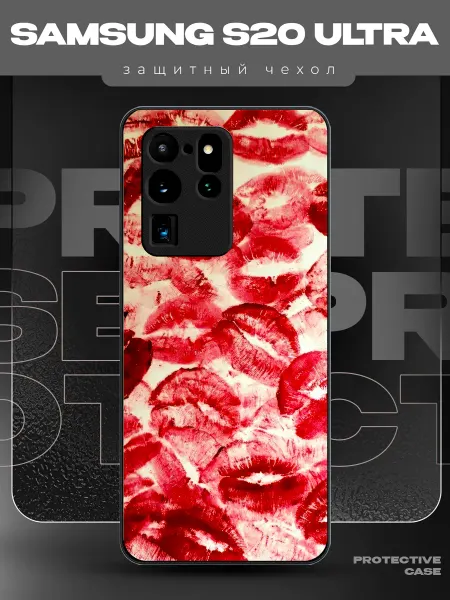 MeowCase Чехол на Samsung S20 Ultra с принтом поцелуи губы