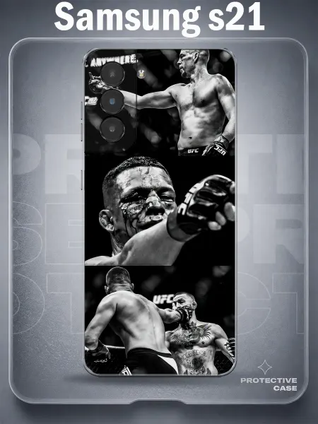 MeowCase Чехол на Samsung S21 с принтом ufc бокс
