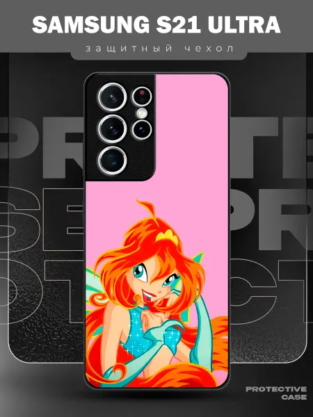 MeowCase Чехол на Samsung S21 Ultra с принтом винкс блум